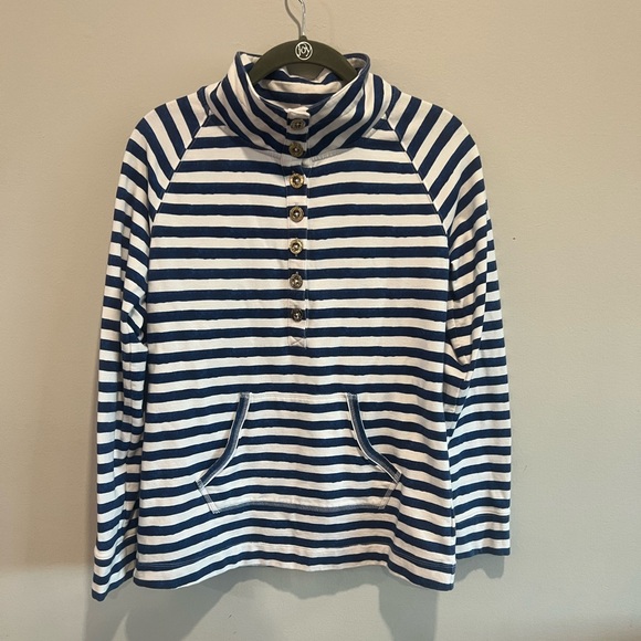 Lily Pulitzer captain popover, Striped Blue and White UPF 50 Pullover size S - Picture 1 of 8